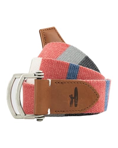 johnnie-O Bowen D-Ring Canvas Striped Belt