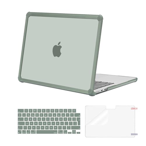 Coque MacBook Air 13 M5 M4 M3 évite fissures et écran brisé émeraude