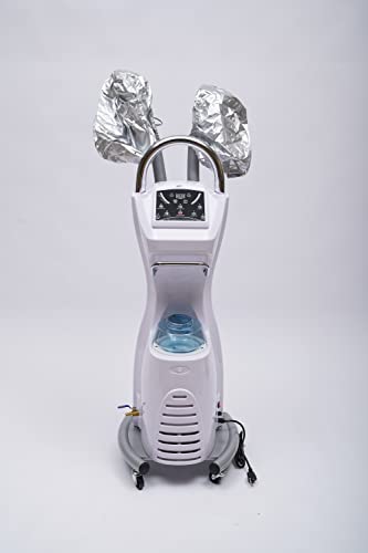 Hair Dyeing Oil Treatment Machines Freestanding Rolling Professional Hair Steamer Cap Machine with Digital Intelligent Control Panel for Hair Salon