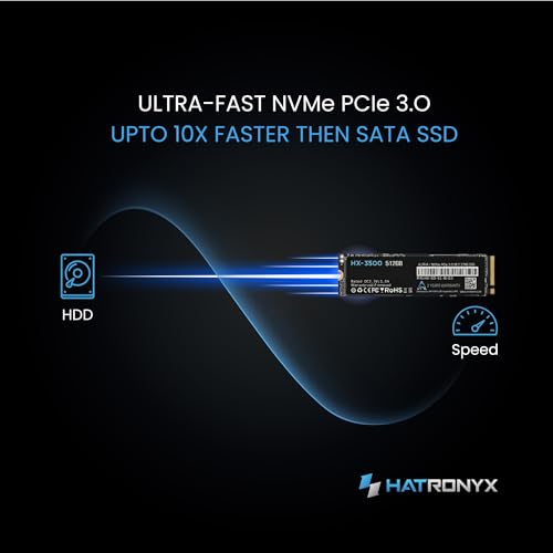 Image of Alpha HX-3500 512GB NVMe M.2 SSD 2280 | PCIe Gen 3x4 Internal SSD with Micron 3D TLC NAND | Up to 3400MB /s Read & 2600MB /s Write | High Speed SSD for Gaming | 3+3 Years Extended Warranty