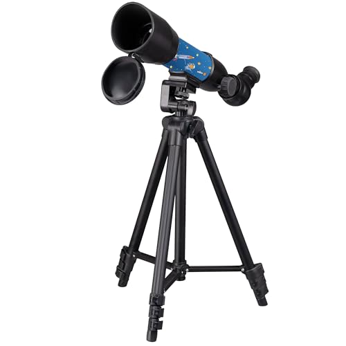 DieMaus Linsenteleskop 50/350 für Kinder mit Rucksack Smartphone-Halterung Zubehör Mondfilter Stativ