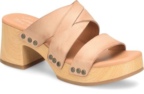 KORK-EASE Women's Emersen Heeled Platform Slide Sandal, Natural (Nude), 7(M)
