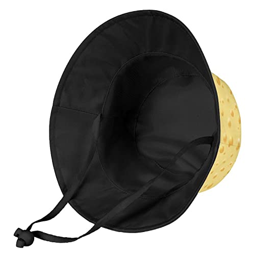 Yellow Cheese Pattern Kids Hats Children's Bucket Fisherman Cap Outdoor Summer Travel Beach Hats2