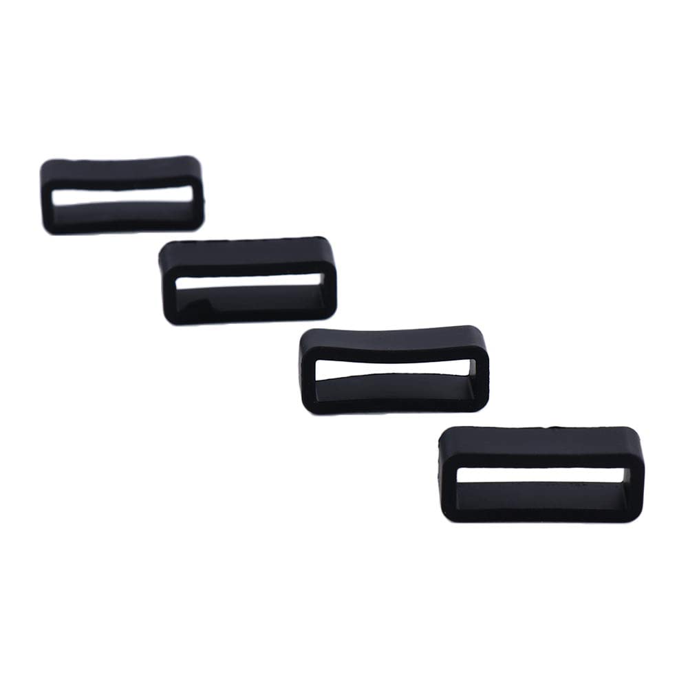 4 PCS Silicone Watch Band Loops Watch Strap Keeper Replacement Watchband Holder Loop Fastener Rings for Smart Watch