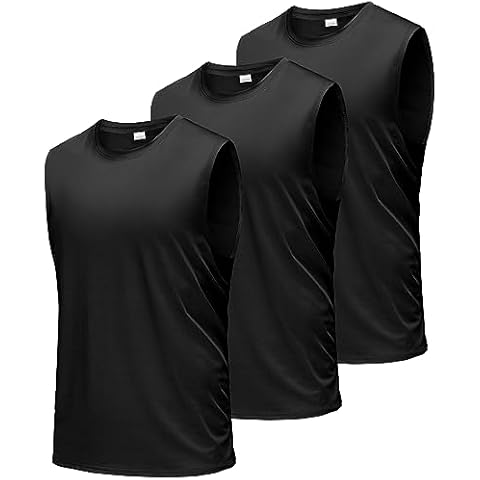 Boyzn Men's 3 Pack Workout Tank Tops Gym Athletic Muscle Tee Bodybuilding Fitness Sleeveless T-Shirts 3Black-3P04-L Cover