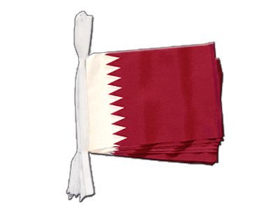 Guirlande drapeau Qatar Digni 5,9 m pour décorer une salle