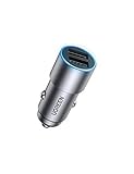 LED Diseño Amigable: La Luz Azul LED del UGREEN cargador usb coche está especialmente diseñada para conducir en un entorno con poca luz. De modo que los conductores pueden encontrar las conexiones de carga incluso en la oscuridad a través de la luz. El diseño práctico y fresco puede promover su seguridad.