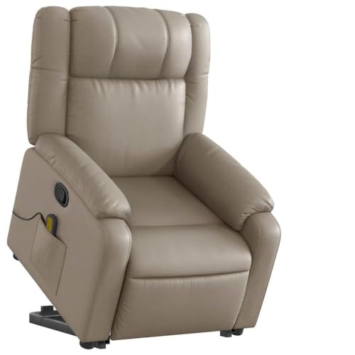 Genérico Wenjingqi Sillón reclinable Masaje pie Cuero Artificial Color Capuchino, Marrón 3205163