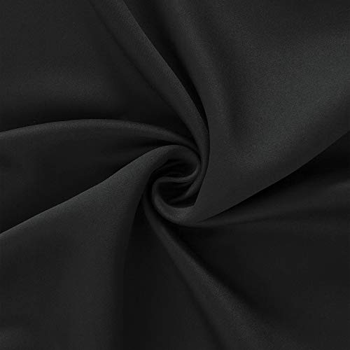 Image of LEMOMO Black Thermal Blackout Curtains /52 x 45 Inch /Set of 2 Panels Room Darkening Curtains