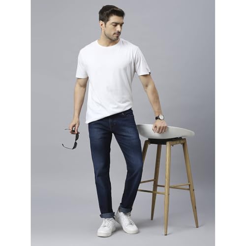 Image of Blue Jeans for Men Regular Fit - Cotton Jeans Pant for Men, Regular Denim Jeans for Boys - Light Fade Jeans for Men