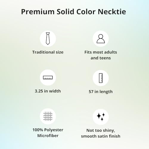 Image of tiemart Premium Solid Color Necktie