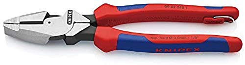 クニペックス KNIPEX 0902-240TBK 架線工事用強力ペンチ 落下防止