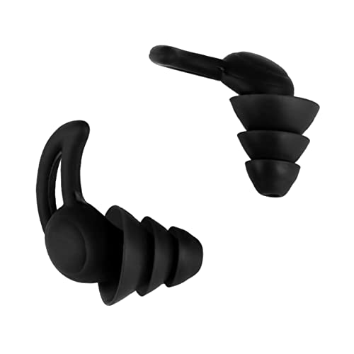 TOVINANNA 1 Pair Soundproof Earbuds Concerts Sleeping Construction Ear Defenders Noise Cancelling Eargasms Black