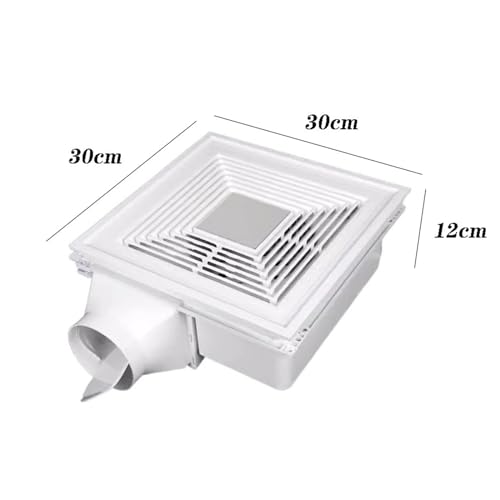 Ventilador extractor de grasa para cocina Ventilador extractor de baño 60W Ventilador silencioso integrado de techo 30 x 30 cm para baño miniatura 2