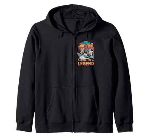 Cool Snowboard Shred Like a Legend para hombres, mujeres y niños Sudadera con Capucha