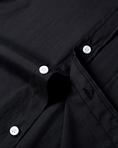 Image of Alimens & Gentle Mens Solid Oxford Shirt Long Sleeve Dress Shirt Work Casual Button Down Shirts with Pocket