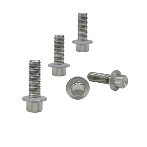 Image of Rison Titanium M7 Titanium Split Rim Bolts for 3pc /2pc Wheels (M7x24mm, Silver)