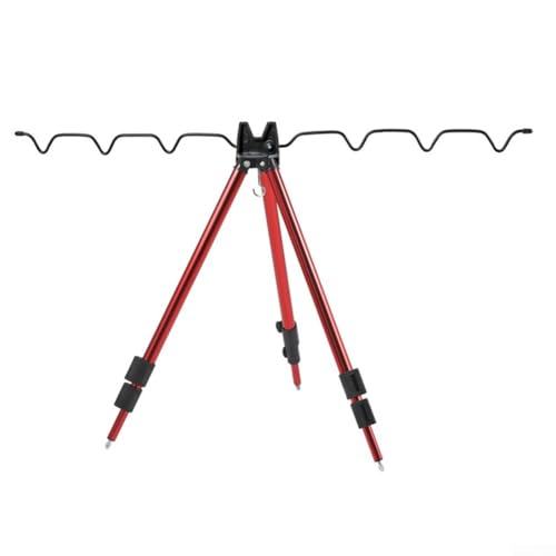 Soporte ajustable para caña de pescar de acero inoxidable adecuado para varios estilos de pesca (rojo (106 cm)
