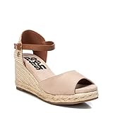 Suela antideslizante Refresh 79258, Sandalias con cuña Mujer, Beige, 36 EU