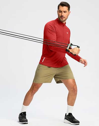 Image of G Gradual Men's Quarter Zip Pullover Running Athletic Shirts Long Sleeve