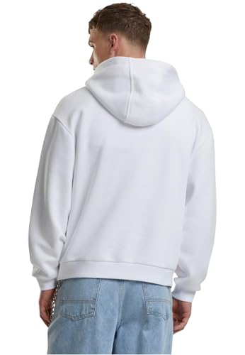 Urban Classics Fluffy Hoody, casual hoodie voor heren, oversized fit, maten S-5XL, wit, S - Afbeelding 3