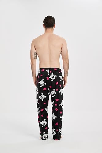 XMASCOMING Men Women Comfy Pajama Pants Fleece Sleep Bottoms Lounge Pants Plaid PJs3