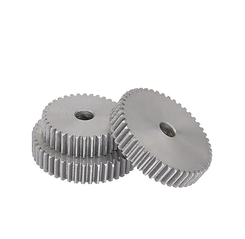 Bevel Gear Pinion Hardware Mechanical 1pcs Spur Gear 1M-41/42/43/44/45/46/47/48/49/50T Carbon Steel Cylindrical Gear for Transmission Parts(1M47T - Bore 8 mm)