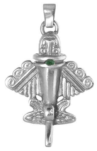 Image of Across The Puddle Colombian Emerald & Multi-Material Options | Quimbaya Flyer Pendant Necklace | Ancient Alien Golden Jets Collection