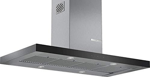 Image of Bosch Serie- 4 Island hoods 90 cm 800 m3 /hr Stainless steel Chimney (DIB098G50I, 3 Baffle Filters, Steel /Silver)