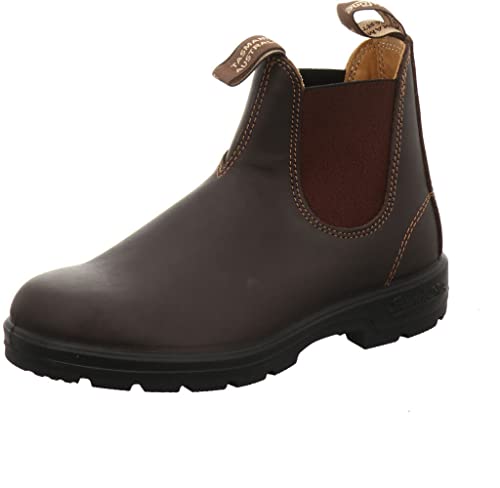 Blundstone 550 Unisex Chelsea Boots, Premium Water Resistant Leather with a Cushioned Midsole and Elastic Side For Men and Women, Walnut Brown 10 AU