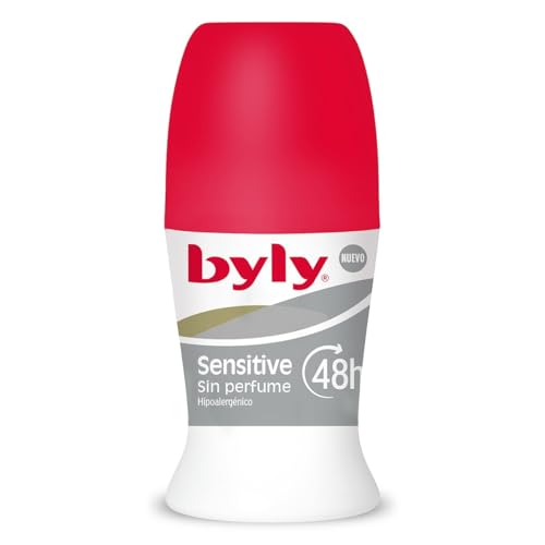 Byly Sensitive Sin Perfume, Desodorante con Seda Hipoalergénico, 50ml
