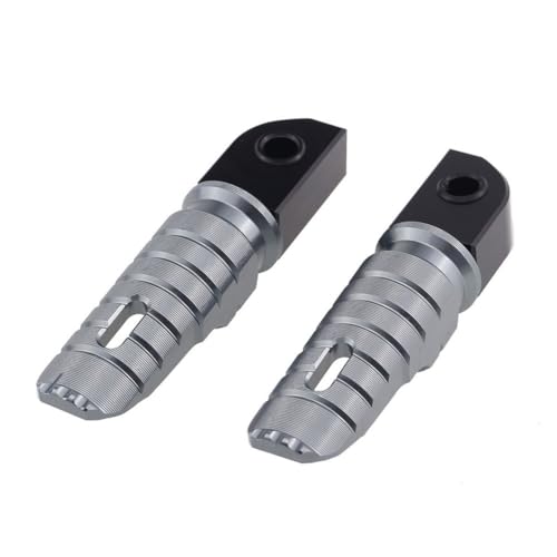 SageFurned Hintere Fußrasten aus Aluminiumlegierung für Triumph Street Scrambler 900 und Bonneville T120, Titanfarbe, 8 x 5 x 3, verbesserter Komfort und stilvolles graues Finish