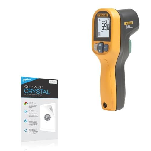 BoxWave Screen Protector Compatible with Fluke 59 MAX - ClearTouch Crystal (2-Pack), HD Film Skin - Shields from Scratches