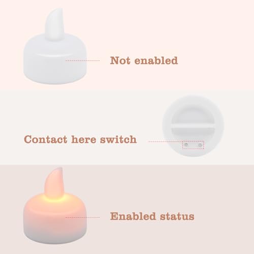 Image of 24pcs Warm White Flameless Waterproof LED Floating Candles,Battery Powered Outdoor Waterproof Flashing Tea lamp Voting Candle for Aquatic Ambiance - Wedding, Party, Spa