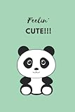Photo Gallery feelin cute: panda blank lined notebook Photo Gallery feelin cute: panda blank lined notebook
