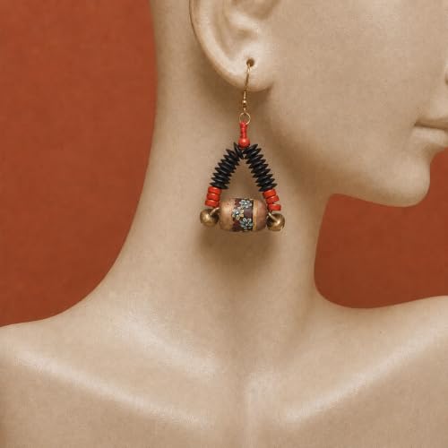 Image of Handcrafted Bohemian & Ethnic Earrings Collection for Women - Artistic, Nature-Inspired Statement Designs in Studs, Drops & Chandeliers