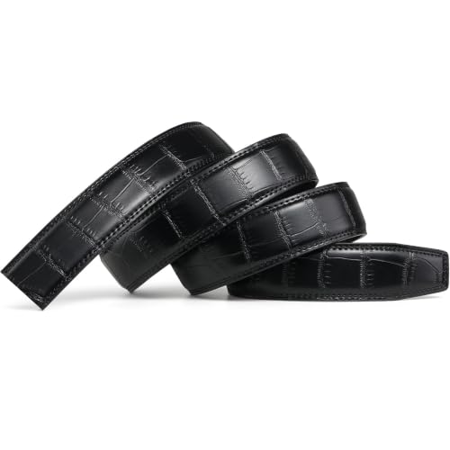 Image of Founders & C Mens Leather Ratchet Belt Strap Only 1 3 /8 inch Without Buckle,Replacement Strap Suitable for 40MM Slide Buckle