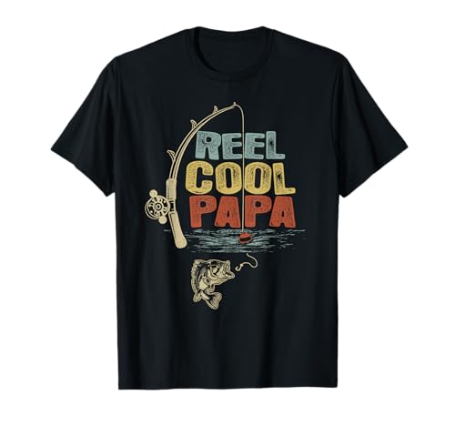 Funny Fisherman Vintage Reel Cool Papa T-Shirt