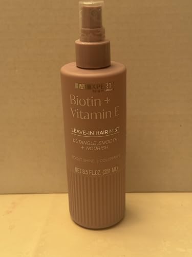 Hairxpert Biotin and Vitamin E Leave-in Hair Mist for Detangling, Smoothing, and Shine Enhancement, 8.5 Fl Oz