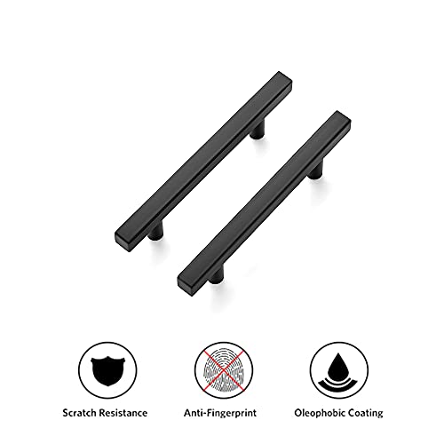 Ravinte 20 Pack 6'' Square Cabinet Pulls Matte Black Stainless Steel Kitchen Drawer Pulls Cabinet Handles 6”Length, 3-3/4” Hole Center by Ravinte - Image 8