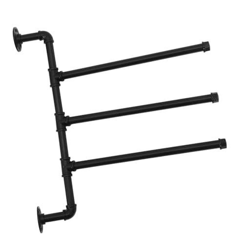 Angoily toallero Montaje magnético Toallas dobladas en c Doble agarrar percheros Colgador Toallas Colgador Toalla baño Portatoallas Rejilla Barra de Torre de Servicio Pesado Planchar Black