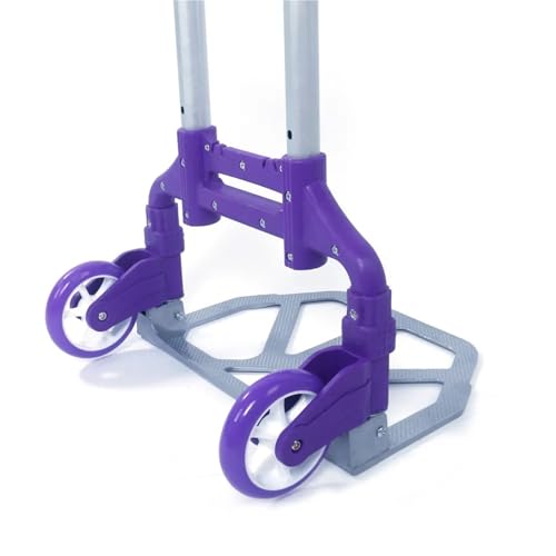 Carretilla plegable portátil de aluminio color púrpura miniatura 5
