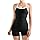 SUUKSESS Women 2 Piece Workout Sets High Waisted Tummy Control Biker Shorts Halter Padded Tank Tops Racerback Sports Bras (Colorblock Black, S)