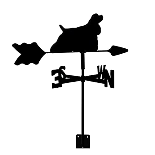 Girouette à vent avec support en métal et indicateur de direction rétro en acier - 2