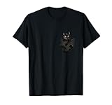 Cat Lovers Gifts Black cat In Pocket Funny Kitten Face T-Shirt
