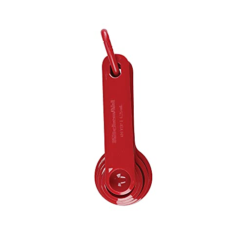 KitchenAid Conjunto de colheres de medição universal, durável e fácil de limpar, vermelho império, c