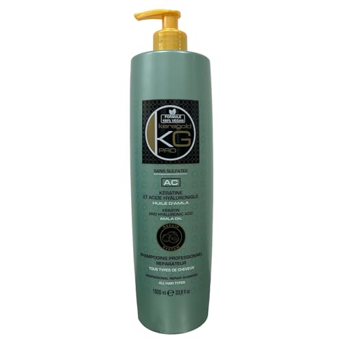 Keragold - Champú reparador AC sin sulfatos - queratina/Amla Vegan Formula 1000 ml