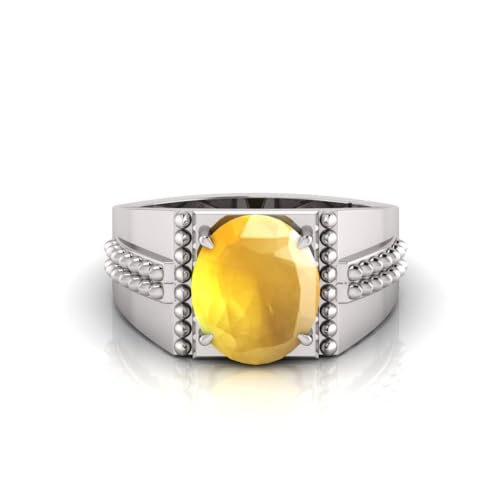 Bague saphir jaune argent plaqué or, le cadeau astrologique idéal