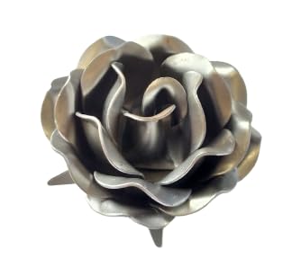 LogistSystem K5D Fleur décorative en fer forgé, en acier, rose en métal, décoration de jardin, décoration d'appartement, décoration d'appartement,...