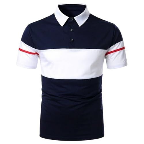Polo en coton patchwork homme parfait contre la chaleur au bureau